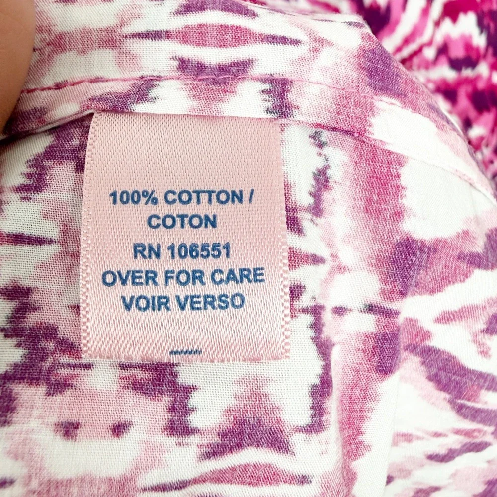 Calypso St Barth Brigitte Batik Magenta Print Maxi Dress Medium